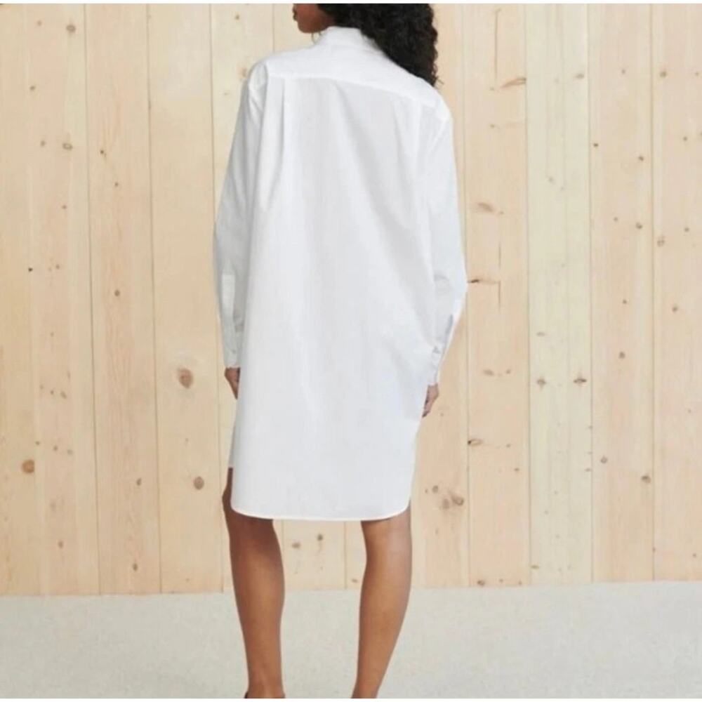 Womens JENNI KAYNE Poplin Shirt Dress white size M EUC! - Picture 2 of 4